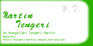 martin tengeri business card